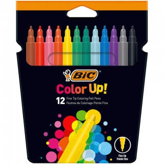 BIC Color Up Flamastry 12 kolorów, Flamastry, Artykuły do pisania i korygowania