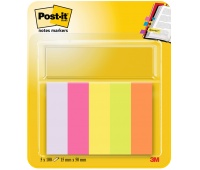 Post-® Notes Markers neon 670-5 5 pads 100 sheets (orange, green,yellow, pink & neon pink) 15 x50 mm