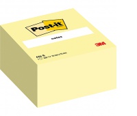 Kostka samoprzylepna POST-IT® (636B), 76x76mm, 1x450 kart., żółta, Bloczki samoprzylepne, Papier i etykiety