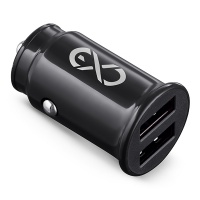 Uniwersalna ładowarka samochodowa EXC Cute, 2xUSB, 2,4A, czarna, Akumulatorki i ładowarki, Urządzenia i maszyny biurowe
