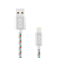 Uniwersal USB - Lightning cable EXC Diamond, 1.5m, white and multicolour
