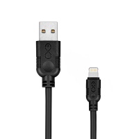 Uniwersal USB - Lightning cable EXC Whippy, 0.9m, black