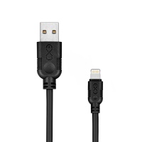 Uniwersal USB - Lightning cable EXC Whippy, 2m, black