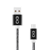 Uniwersalny kabel Micro USB EXC Diamond, 1,5m, czarny/szary, Złącza i adaptery, Akcesoria komputerowe