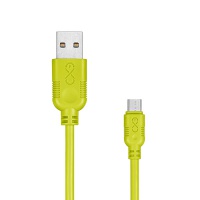 Uniwersalny kabel Micro USB EXC Whippy, 2m, limonkowy, Złącza i adaptery, Akcesoria komputerowe