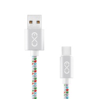Uniwersalny kabel USB 2.0 do USB-C EXC Diamond, 1,5m, biały/mix kolor&oacute;w, Złącza i adaptery, Akcesoria komputerowe