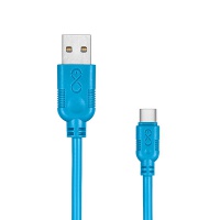 Uniwersalny kabel USB 2.0 do USB-C EXC Whippy, 0,9m, niebieski, Złącza i adaptery, Akcesoria komputerowe