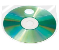 Self-adhesive Pocket Q-CONNECT, for 2 CD/DVD, 127x127mm, 10pcs