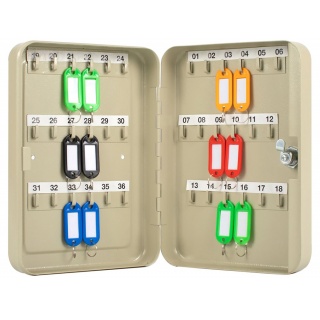 Szafka na klucze Q-CONNECT, na 36 kluczy, 180x250x60mm, szara, Szafki na klucze, Wyposażenie biura