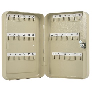 Szafka na klucze Q-CONNECT, na 36 kluczy, 180x250x60mm, szara, Szafki na klucze, Wyposażenie biura