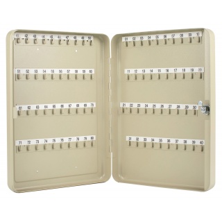 Szafka na klucze Q-CONNECT, na 80 kluczy, 370x280x60mm, szara, Szafki na klucze, Wyposażenie biura