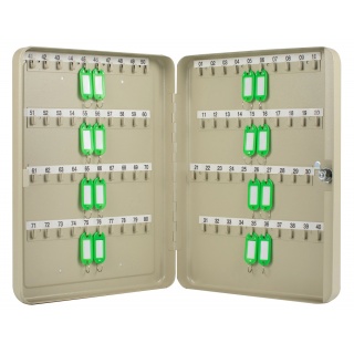 Szafka na klucze Q-CONNECT, na 80 kluczy, 370x280x60mm, szara, Szafki na klucze, Wyposażenie biura