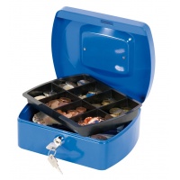 Cash Box Q-CONNECT, medium, 205x85x160mm, blue
