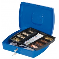 Cash Box Q-CONNECT, extra large, 325x85x235mm, blue