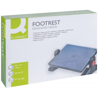 Podn&oacute;żek Q-CONNECT, z regulacją (x2), 450x310mm, czarny, Podn&oacute;żki i taborety, Wyposażenie biura