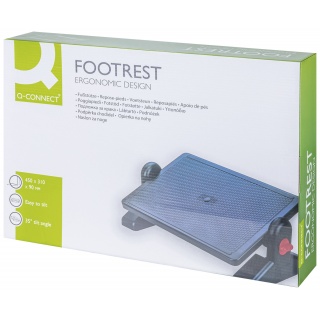 Podn&oacute;żek Q-CONNECT, z regulacją (x2), 450x310mm, czarny, Podn&oacute;żki i taborety, Wyposażenie biura