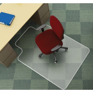 Under Chair Mat Q-CONNECT, carpet protection, 134x115cm, T-shape