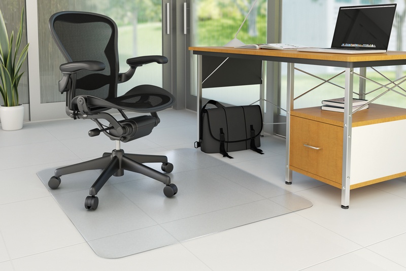 Mata pod krzesło Q-CONNECT, na podłogi twarde, 120x90cm, prostokątna, Maty, Wyposażenie biura