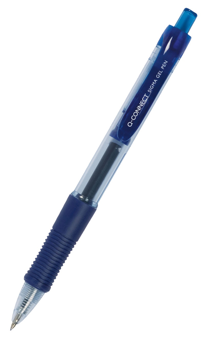 Długopis automatyczny żelowy Q-CONNECT 0,5mm (linia), niebieski