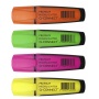Zakreślacz fluor. Premium 2-5mm (linia) 4szt. mix kolorów, Textmarkery, Artykuły do pisania i korygowania