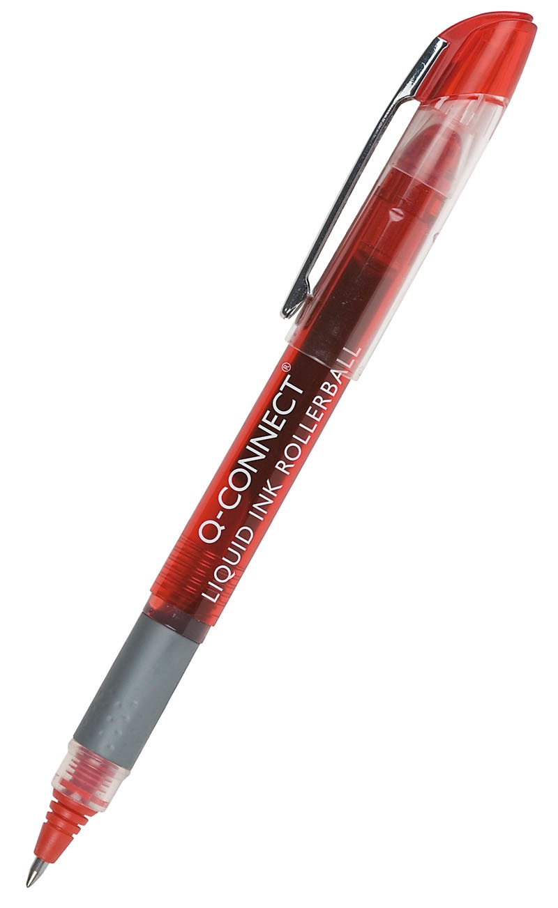 Cienkopis kulkowy Q-CONNECT 0,5mm (linia), czerwony