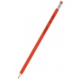 Ołówek drewniany z gumką Q-CONNECT HB,  lakierowany,  czerwony