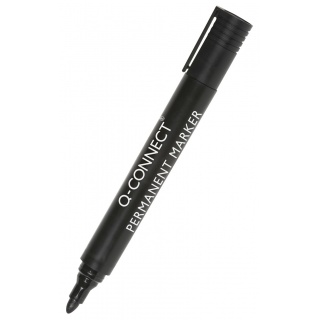 Marker permanentny Q-CONNECT, okrągły, 2-3mm (linia), czarny, Markery, Artykuły do pisania i korygowania