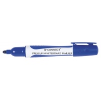 Marker do tablic Q-CONNECT Premium, gum. rękojeść, okrągły, 2-3mm (linia), niebieski, Markery, Artykuły do pisania i korygowania