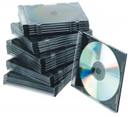 CD/DVD Case Q-CONNECT, slim, 25pcs, clear