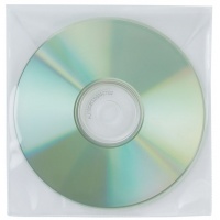 Koperty na płyty CD/DVD 50szt. transparentny, Pudełka/opakowania na CD/DVD i dyskietki, Akcesoria komputerowe