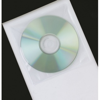 Koperty na płyty CD/DVD Q-CONNECT, 50szt., transparentny, Pudełka i opakowania na CD/DVD, Akcesoria komputerowe