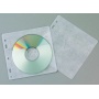 Koperty na 2 płyty CD/DVD Q-CONNECT, do wpinania, 40szt., białe, Pudełka i opakowania na CD/DVD, Akcesoria komputerowe