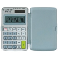 Kalkulator 8-cyfrowy 60x101mm etui szary, Kalkulatory, Urządzenia i maszyny biurowe