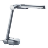Lampka na biurko Easy 9W energooszczędna srebrna, Lampki, Urządzenia i maszyny biurowe