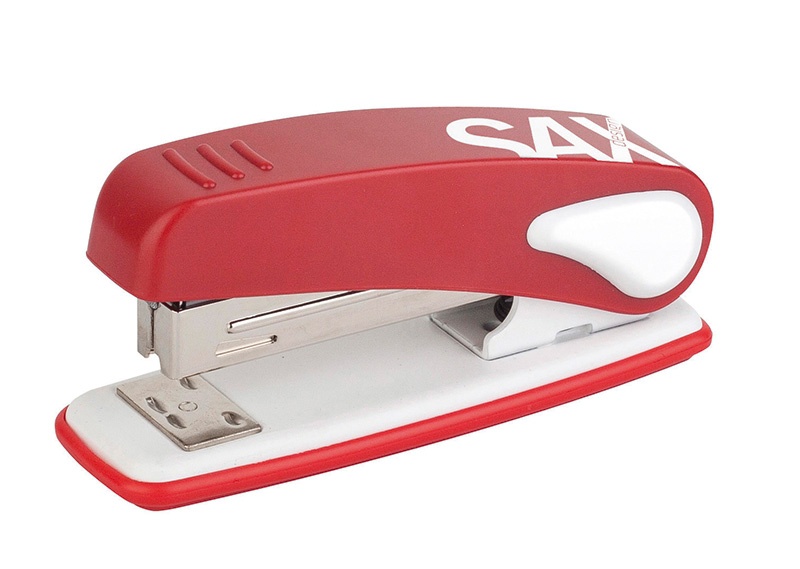 Zszywacz SAX239 Design, zszywa do 25 kartek, czerwony, Zszywacze, Drobne akcesoria biurowe