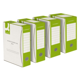 Pudło archiwizacyjne Q-CONNECT, karton, A4/80mm, zielone, Pudła archiwizacyjne, Archiwizacja dokumentów