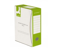 Pudło archiwizacyjne Q-CONNECT, karton, A4/100mm, zielone, Pudła archiwizacyjne, Archiwizacja dokumentów