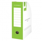 Pojemnik na dokumenty Q-CONNECT, karton, otwarte, A4/100mm, zielone, Pojemniki na dokumenty i czasopisma, Archiwizacja dokumentów