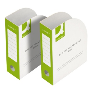 Pojemnik na dokumenty Q-CONNECT, karton, otwarte, A4/100mm, zielone, Pojemniki na dokumenty i czasopisma, Archiwizacja dokumentów