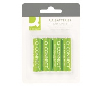 Super Alkaline Batteries Q-CONNECT AA, LR06, 1, 5V, 4pcs