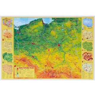 PODKŁAD OKLEJANY POLSKA FIZYCZNA, Podkładki na biurko, Artykuły szkolne