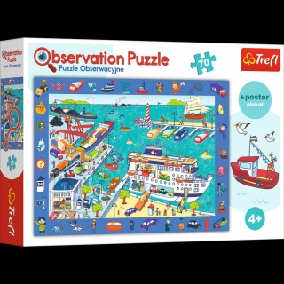 15536 70 Obserwacyjne - Odwiedzamy port / Trefl, Puzzle, Zabawki