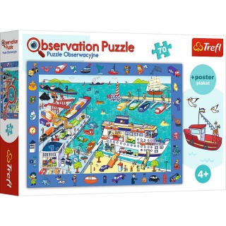15536 70 Obserwacyjne - Odwiedzamy port / Trefl, 70 element&oacute;w, Puzzle