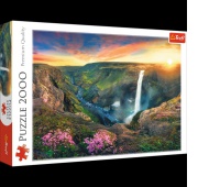 27091 2000 - Wodospad Haifoss, Islandia / 500px_L, Puzzle, Zabawki