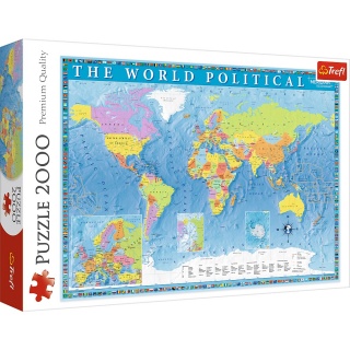 27099 2000 - Polityczna mapa świata / Meridian_L, 2000 element&oacute;w, Puzzle