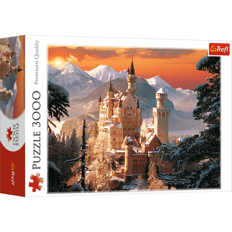 33025 3000 - Zimowy Zamek Neuschwanstein, Niemcy / KIRCH, 3000 element&oacute;w, Puzzle