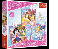 34833 3w1 - Zaczarowany świat księżniczek / Disney Princess, Puzzle, Zabawki