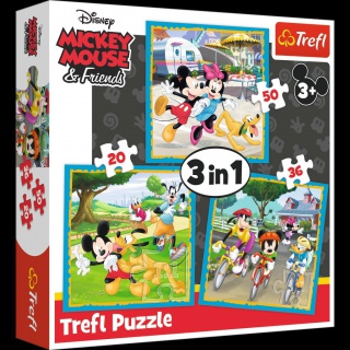 34846 3w1 - Myszka Miki z przyjaciółmi / Disney Standard Characters, Puzzle, Zabawki