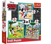 34846 3w1 - Myszka Miki z przyjaci&oacute;łmi / Disney Standard Characters, 3w1, Puzzle