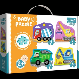 36072 Baby Classic - Pojazdy na budowie / Trefl Baby, Puzzle, Zabawki